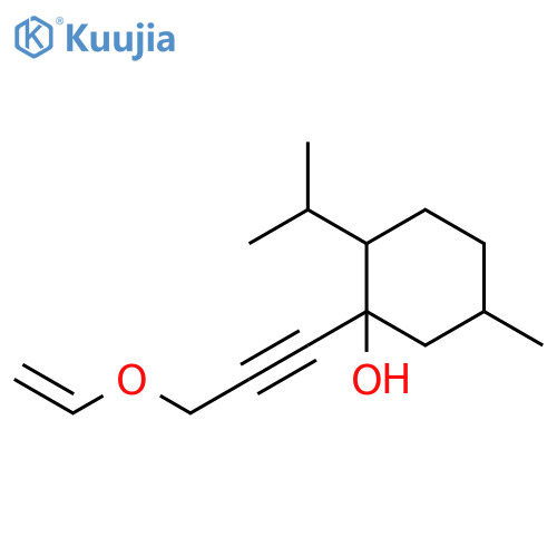 Cyclohexanol, 1-[3-(ethenyloxy)-1-propynyl]-5-methyl-2-(1-methylethyl)- structure