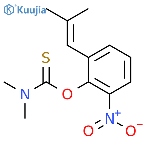Carbamothioic acid, dimethyl-,O-[2-(2-methyl-1-propenyl)-6-nitrophenyl] ester structure