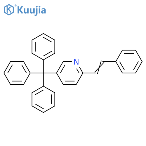 Pyridine, 2-(2-phenylethenyl)-5-(triphenylmethyl)- structure