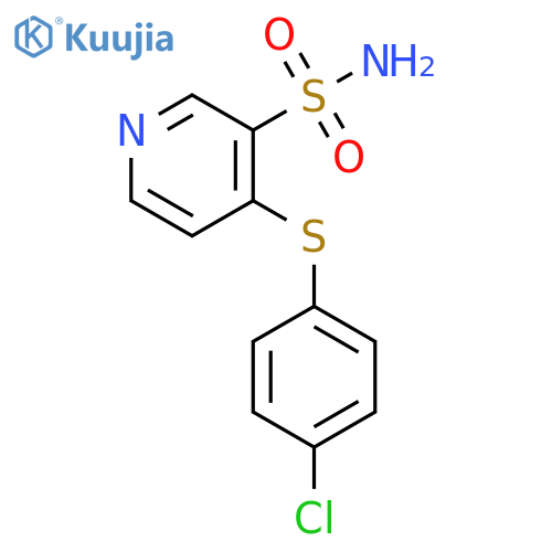 3-Pyridinesulfonamide, 4-[(4-chlorophenyl)thio]- structure