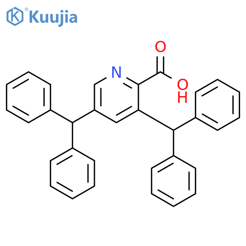 2-Pyridinecarboxylic acid, 3,5-bis(diphenylmethyl)- structure