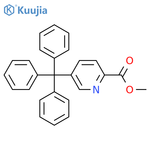 2-Pyridinecarboxylic acid, 5-(triphenylmethyl)-, methyl ester structure