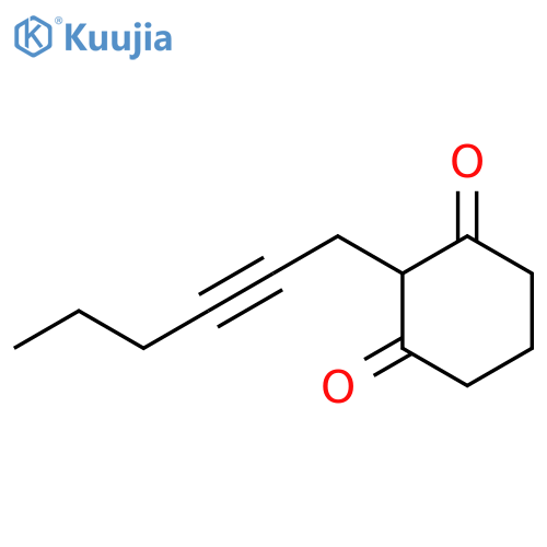 1,3-Cyclohexanedione, 2-(2-hexynyl)- structure