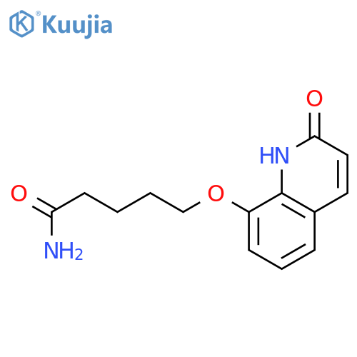 Pentanamide, 5-[(1,2-dihydro-2-oxo-8-quinolinyl)oxy]- structure
