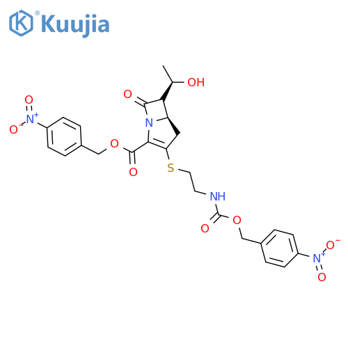 (5R,6S)-6-(1R)-1-Hydroxyethyl-3-2-(4-nitrophenyl)methoxycarbonylaminoethylthio-7-oxo-1-azabicyclo3.2.0hept-2-ene-2-carboxylic Acid (4-Nitrophenyl)methyl Ester structure