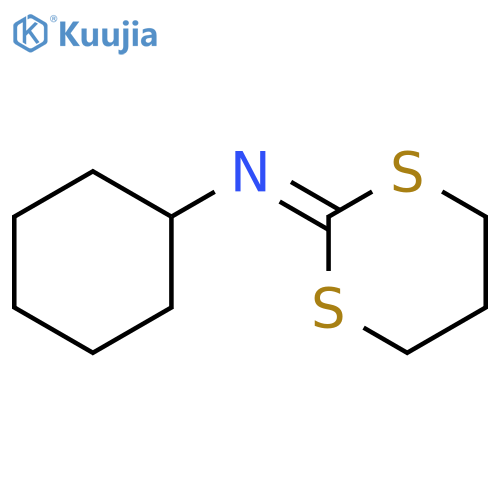 Cyclohexanamine, N-1,3-dithian-2-ylidene- structure