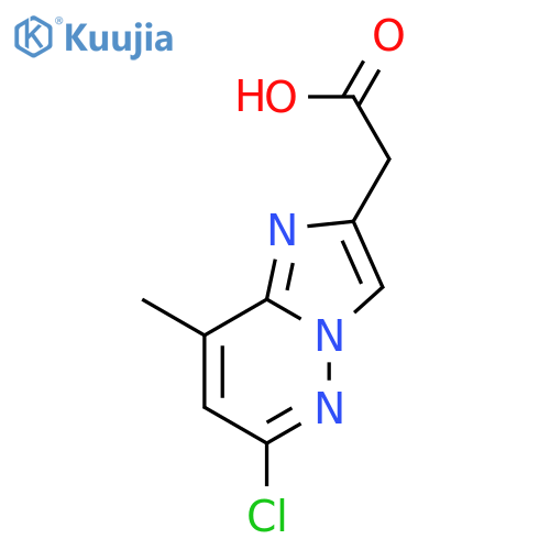 Imidazo[1,2-b]pyridazine-2-acetic acid, 6-chloro-8-methyl- structure