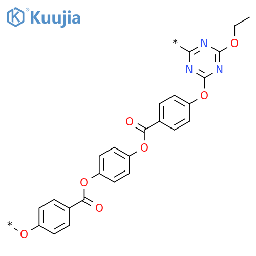Poly[(6-ethoxy-1,3,5-triazine-2,4-diyl)oxy-1,4-phenylenecarbonyloxy-1,4-phenyleneoxycarbonyl-1,4-phenyleneoxy] structure