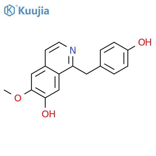 7-Isoquinolinol,1-[(4-hydroxyphenyl)methyl]-6-methoxy- structure