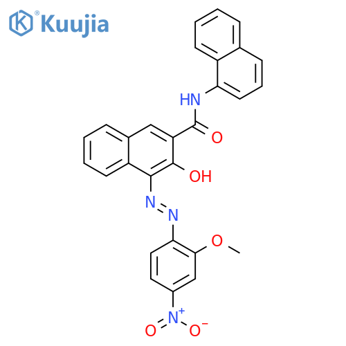 2-Naphthalenecarboxamide,3-hydroxy-4-[2-(2-methoxy-4-nitrophenyl)diazenyl]-N-1-naphthalenyl- structure