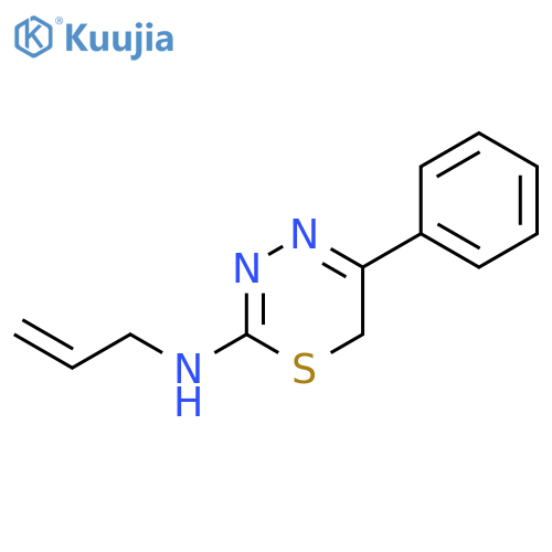 6H-1,3,4-Thiadiazin-2-amine, 5-phenyl-N-2-propenyl- structure