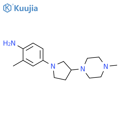 BENZENAMINE, 2-METHYL-4-[3-(4-METHYL-1-PIPERAZINYL)-1-PYRROLIDINYL]- structure