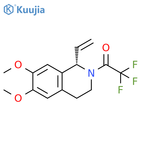 1-[(1S)-1-Ethenyl-3,4-dihydro-6,7-dimethoxy-2(1H)-isoquinolinyl]-2,2,2-trifluoroethanone structure