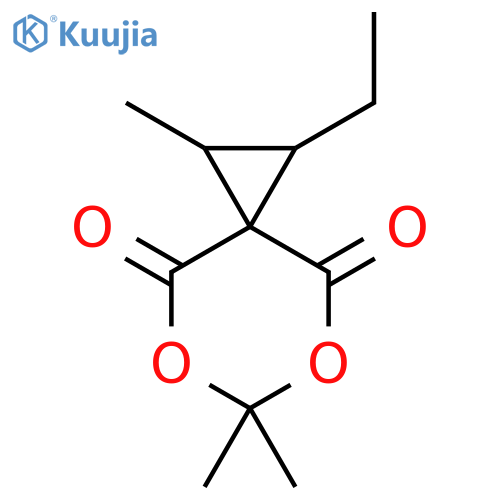 5,7-Dioxaspiro[2.5]octane-4,8-dione,1-ethyl-2,6,6-trimethyl-, (1R,2S)- structure