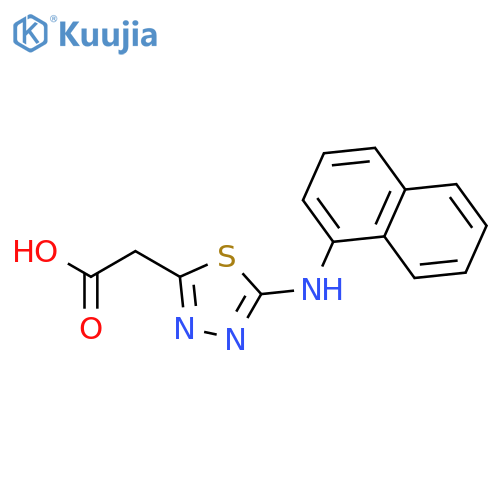 1,3,4-Thiadiazole-2-acetic acid, 5-(1-naphthalenylamino)- structure
