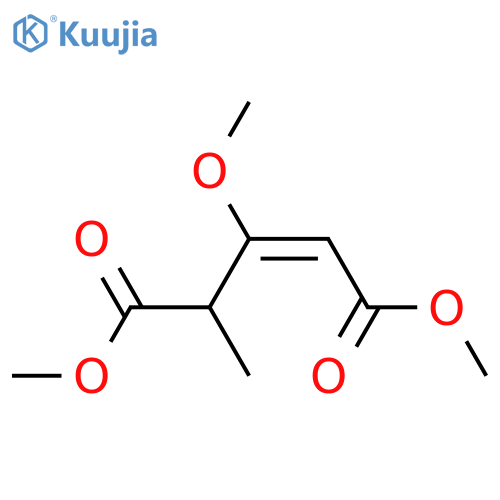 2-Pentenedioic acid, 3-methoxy-4-methyl-, dimethyl ester, (2E)- structure