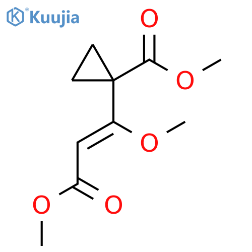 Cyclopropanecarboxylic acid,1-[(1Z)-1,3-dimethoxy-3-oxo-1-propenyl]-, methyl ester structure