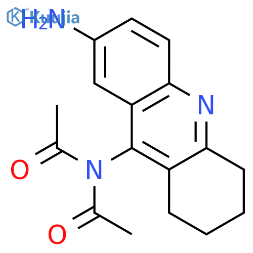Acetamide, N-acetyl-N-(7-amino-1,2,3,4-tetrahydro-9-acridinyl)- structure