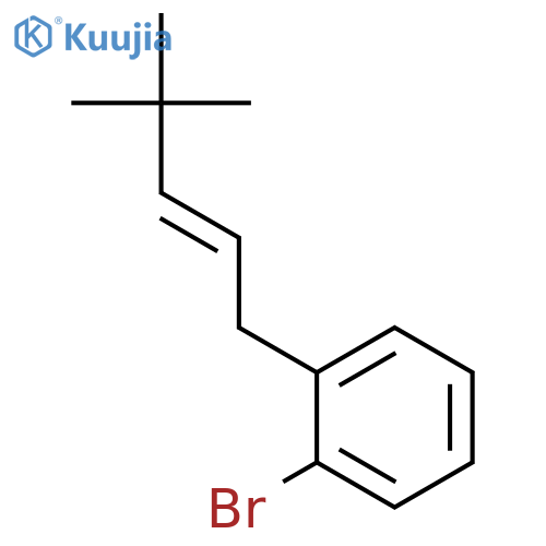 Benzene, 1-bromo-2-(4,4-dimethyl-2-pentenyl)- structure