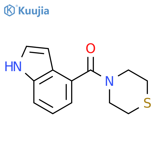 4-(thiomorpholine-4-carbonyl)-1H-indole structure