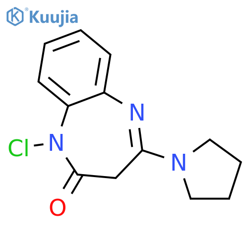 2H-1,5-Benzodiazepin-2-one,chloro-1,3-dihydro-4-(1-pyrrolidinyl)- (9CI) structure