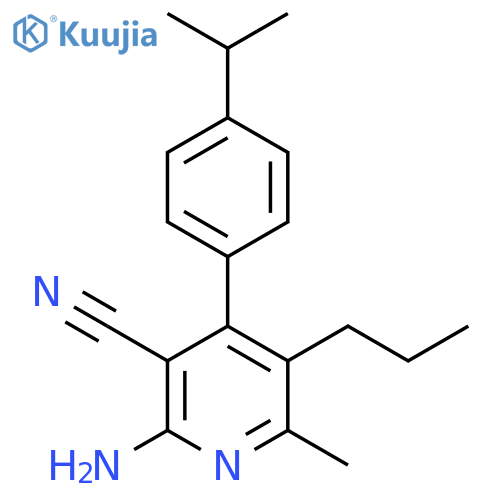 2-Amino-6-methyl-4-[4-(propan-2-yl)phenyl]-5-propylpyridine-3-carbonitrile structure