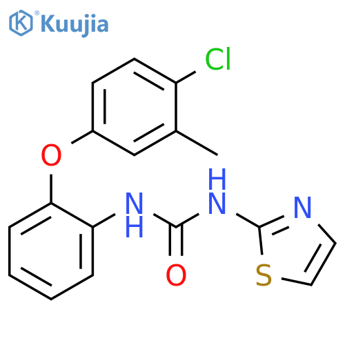 Urea, N-[2-(4-chloro-3-methylphenoxy)phenyl]-N'-2-thiazolyl- structure