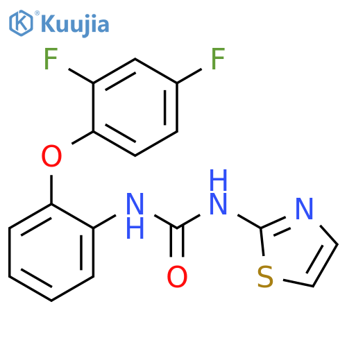 Urea, N-[2-(2,4-difluorophenoxy)phenyl]-N'-2-thiazolyl- structure