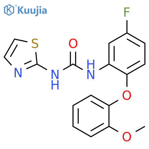 Urea, N-[5-fluoro-2-(2-methoxyphenoxy)phenyl]-N'-2-thiazolyl- structure