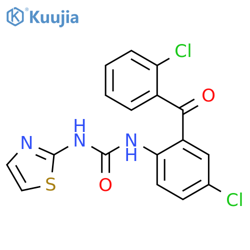 Urea, N-[4-chloro-2-(2-chlorobenzoyl)phenyl]-N'-2-thiazolyl- structure