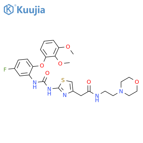 4-Thiazoleacetamide,2-[[[[2-(2,3-dimethoxyphenoxy)-5-fluorophenyl]amino]carbonyl]amino]-N-[2-(4-morpholinyl)ethyl]- structure