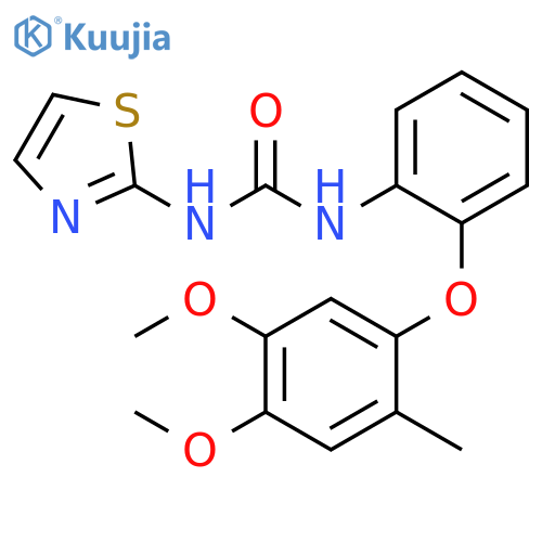 Urea, N-[2-(4,5-dimethoxy-2-methylphenoxy)phenyl]-N'-2-thiazolyl- structure