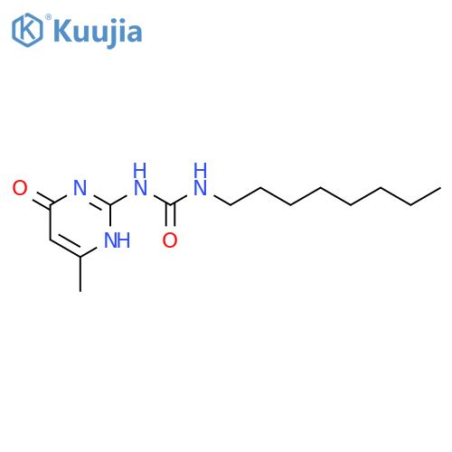 UREA, N-(1,4-DIHYDRO-6-METHYL-4-OXO-2-PYRIMIDINYL)-N'-OCTYL- structure