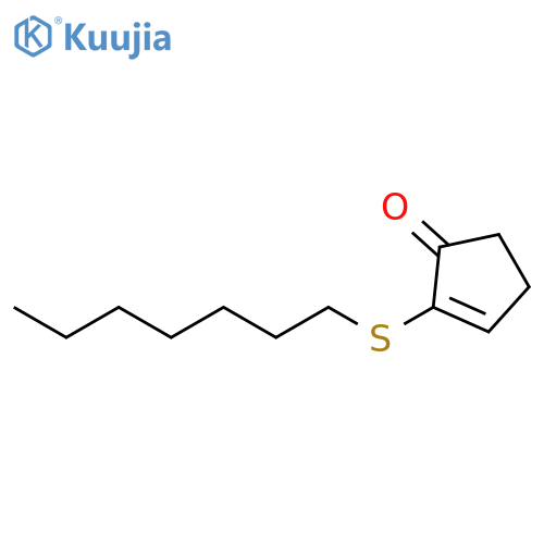 2-Cyclopenten-1-one, 2-(heptylthio)- structure