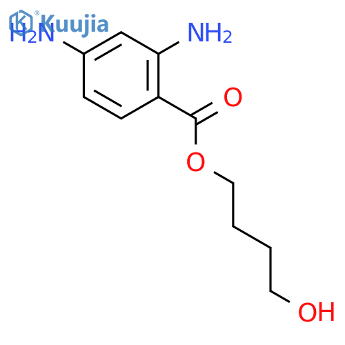 Benzoic acid, 2,4-diamino-, 4-hydroxybutyl ester structure