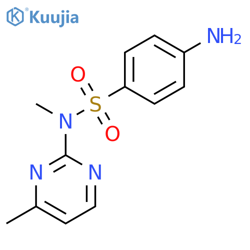 4-amino-N-methyl-N-(4-methylpyrimidin-2-yl)benzenesulfonamide structure