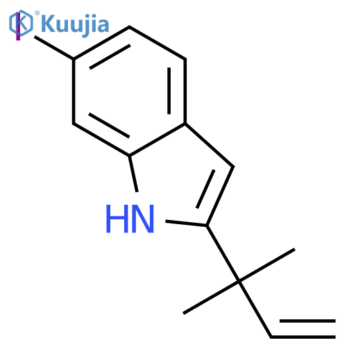 1H-Indole, 2-(1,1-dimethyl-2-propenyl)-6-iodo- structure