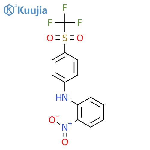 Benzenamine, N-(2-nitrophenyl)-4-[(trifluoromethyl)sulfonyl]- structure