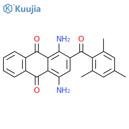 9,10-Anthracenedione, 1,4-diamino-2-(2,4,6-trimethylbenzoyl)- structure