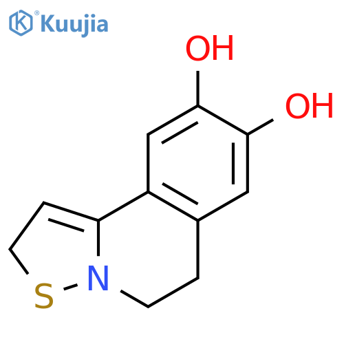2H-Isothiazolo[3,2-a]isoquinoline-8,9-diol, 5,6-dihydro- structure