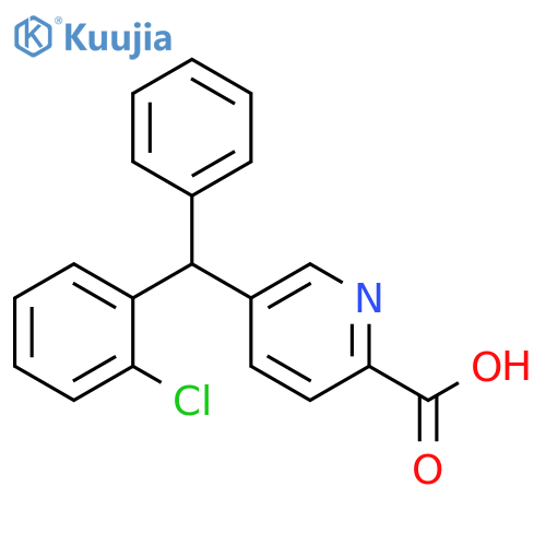 2-Pyridinecarboxylic acid, 5-[(2-chlorophenyl)phenylmethyl]- structure