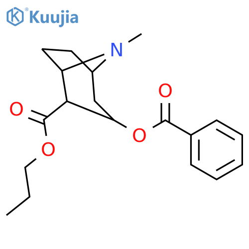 8-Azabicyclo[3.2.1]octane-2-carboxylicacid, 3-(benzoyloxy)-8-methyl-, propyl ester, (1R,2R,3S,5S)- structure