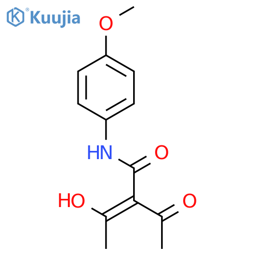 2-BUTENAMIDE, 2-ACETYL-3-HYDROXY-N-(4-METHOXYPHENYL)- structure