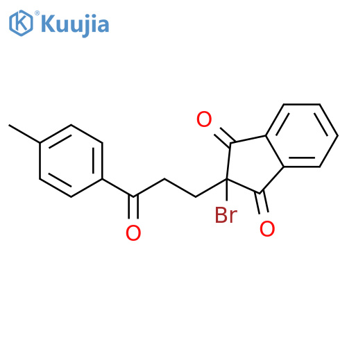 1H-Indene-1,3(2H)-dione, 2-bromo-2-[3-(4-methylphenyl)-3-oxopropyl]- structure