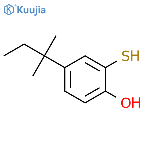 Phenol, 4-(1,1-dimethylpropyl)-2-mercapto- structure