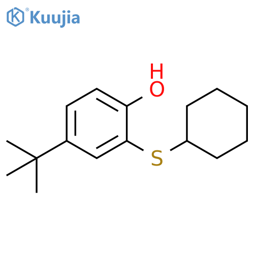Phenol, 2-(cyclohexylthio)-4-(1,1-dimethylethyl)- structure