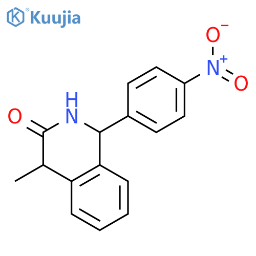 3(2H)-Isoquinolinone, 1,4-dihydro-4-methyl-1-(4-nitrophenyl)- structure