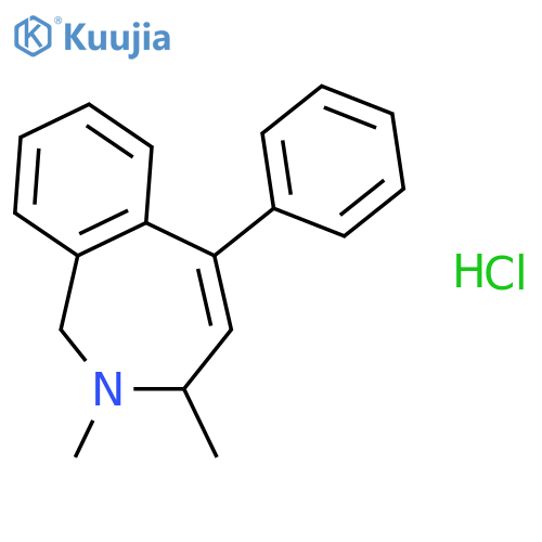 1H-2-Benzazepine, 2,3-dihydro-2,3-dimethyl-5-phenyl-, hydrochloride structure