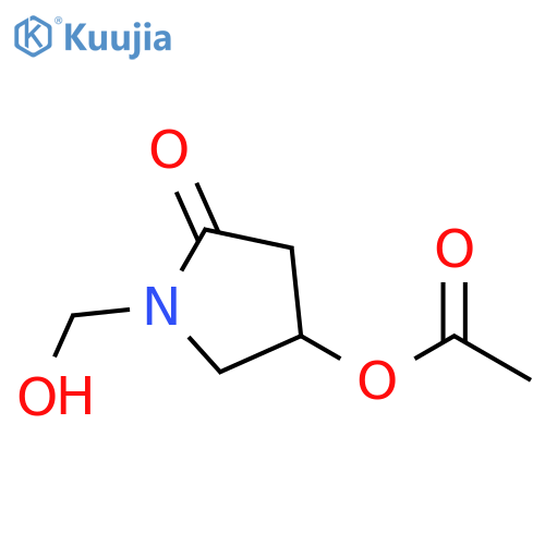 4-(acetyloxy)-1-(hydroxymethyl)-2-Pyrrolidinone structure