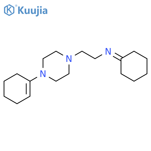 1-PIPERAZINEETHANAMINE, 4-(1-CYCLOHEXEN-1-YL)-N-CYCLOHEXYLIDENE- structure